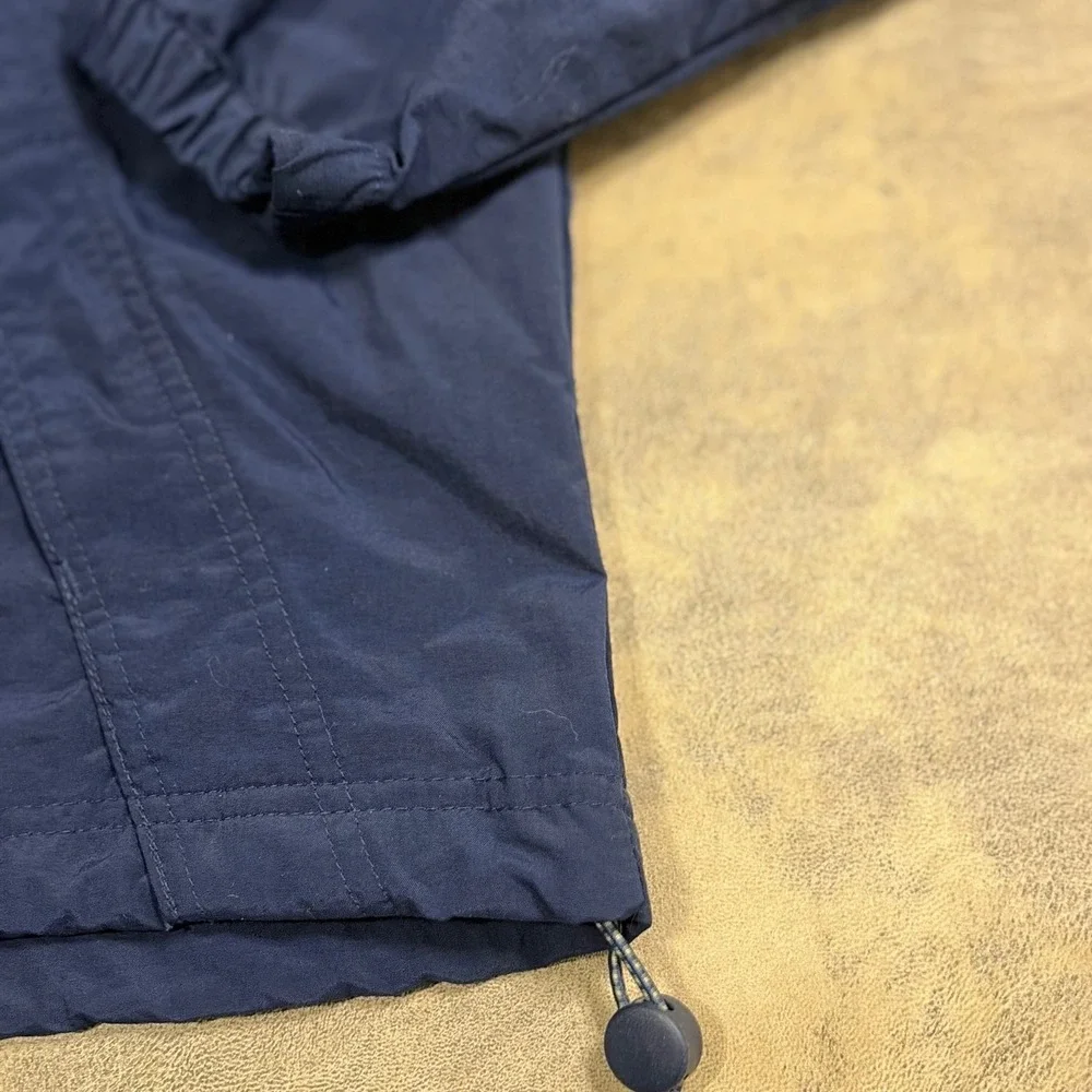Columbia Anorak Windbreaker Mens Large Navy Blue Pullover KM3720 Hooded Jacket